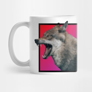 Low Poly Wolf Mug